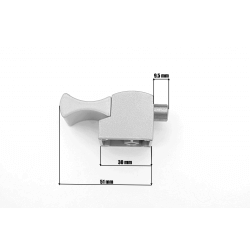 Bloqueur automatique  pour coulissant, baie vitrée - H.9.5mm - Ral 9006 Gris