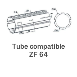 Bague  verrou blocksur tube ZF 64 H821