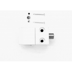 Bloqueur automatique  pour coulissant, baie vitrée - H.9.5mm - Ral 9010 blanc