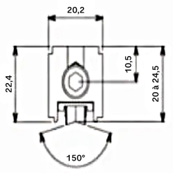 Chariot réglable simple galet DS 3841