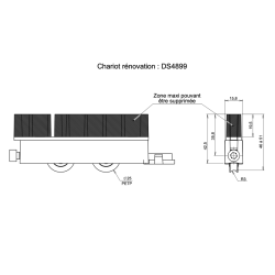 Kit renovation double galet réglable ds 4899 leg551104