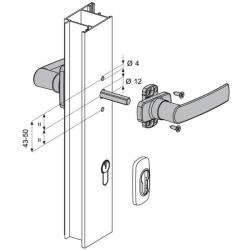 Poignée de porte aluminium Hera fapim blanc  311182W