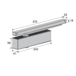 Ferme porte à bras à glissière stagadon III argent leg658241