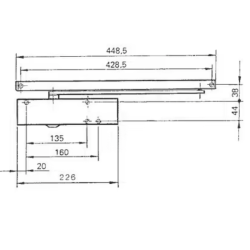 Ferme porte à glissière TS wood Geze blanc tren gez0752  131190