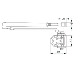 Ferme porte DC110 argent trenvac970