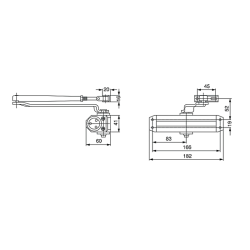 Ferme porte DC110 argent trenvac970