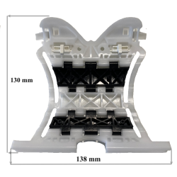Attache volet roulant  clipsable pour tube octogonal
