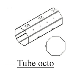 Attache volet roulant  clipsable pour tube octogonal