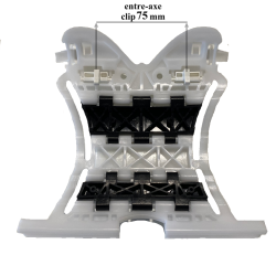 Verrou volet roulant à clipper pour tube octogonal 721510