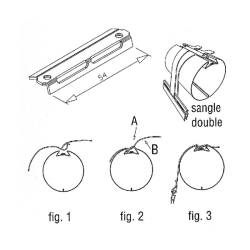 Agrafe clip PR tube de 62 mm