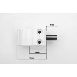 Bloqueur automatique  pour coulissant, baie vitrée - H.19 mm - Ral 9010 blanc