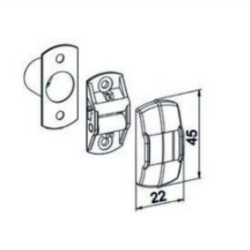Guide sangle fixation verticale G217