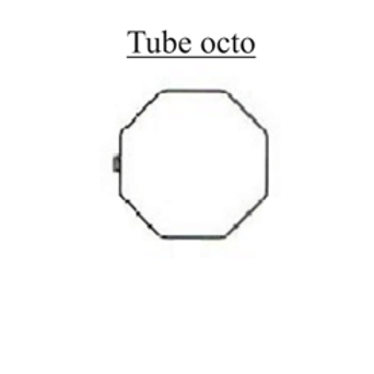 tube d'enroulement octogonal en coupe